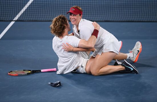 Japan Olympics 2020 Tennis Mixed Doubles Pavlyuchenkova/Rublev - Vesnina/Karatsev