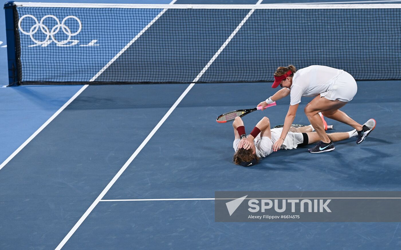 Japan Olympics 2020 Tennis Mixed Doubles Pavlyuchenkova/Rublev - Vesnina/Karatsev