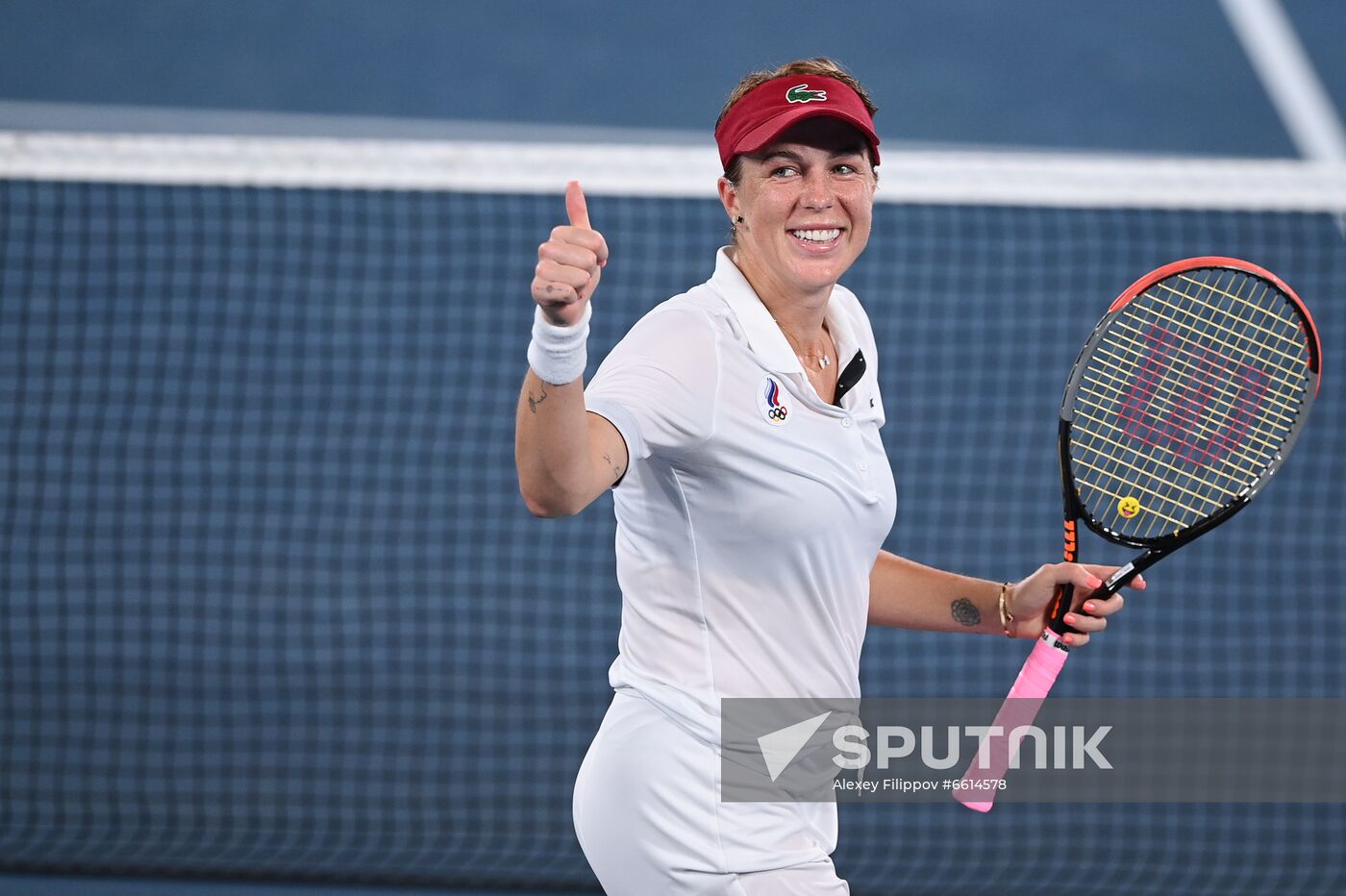 Japan Olympics 2020 Tennis Mixed Doubles Pavlyuchenkova/Rublev - Vesnina/Karatsev