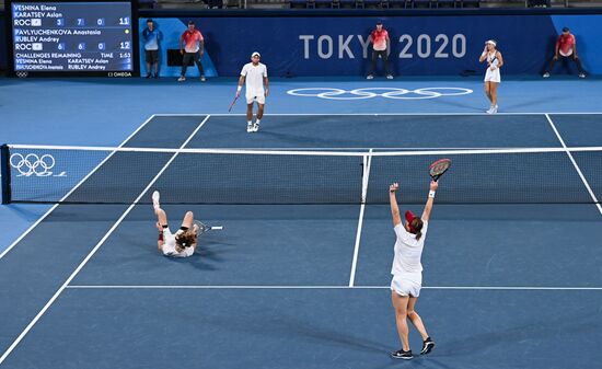 Japan Olympics 2020 Tennis Mixed Doubles Pavlyuchenkova/Rublev - Vesnina/Karatsev