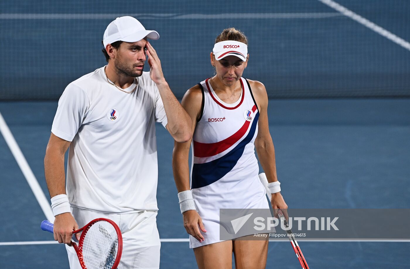 Japan Olympics 2020 Tennis Mixed Doubles Pavlyuchenkova/Rublev - Vesnina/Karatsev