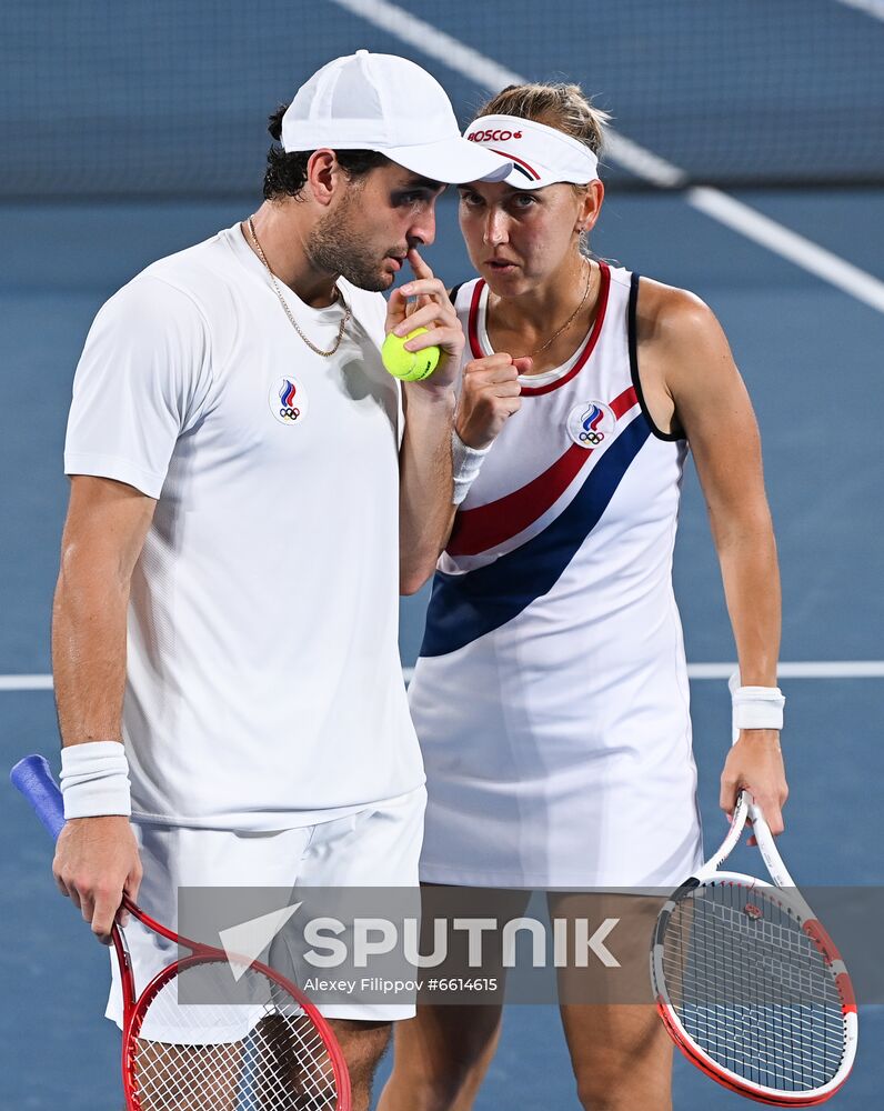 Japan Olympics 2020 Tennis Mixed Doubles Pavlyuchenkova/Rublev - Vesnina/Karatsev
