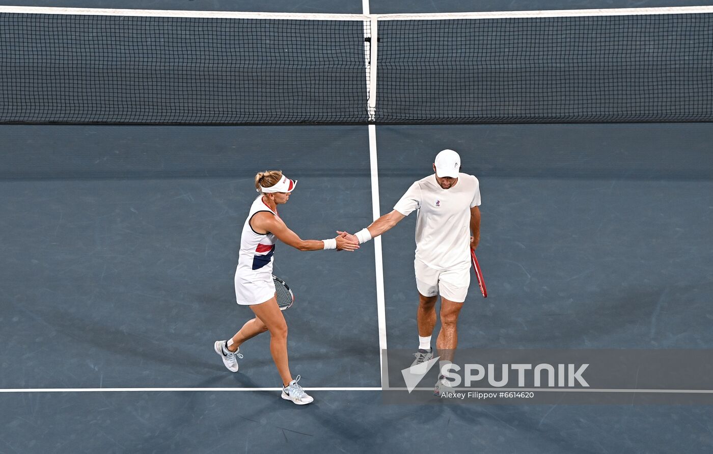 Japan Olympics 2020 Tennis Mixed Doubles Pavlyuchenkova/Rublev - Vesnina/Karatsev