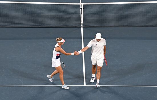Japan Olympics 2020 Tennis Mixed Doubles Pavlyuchenkova/Rublev - Vesnina/Karatsev