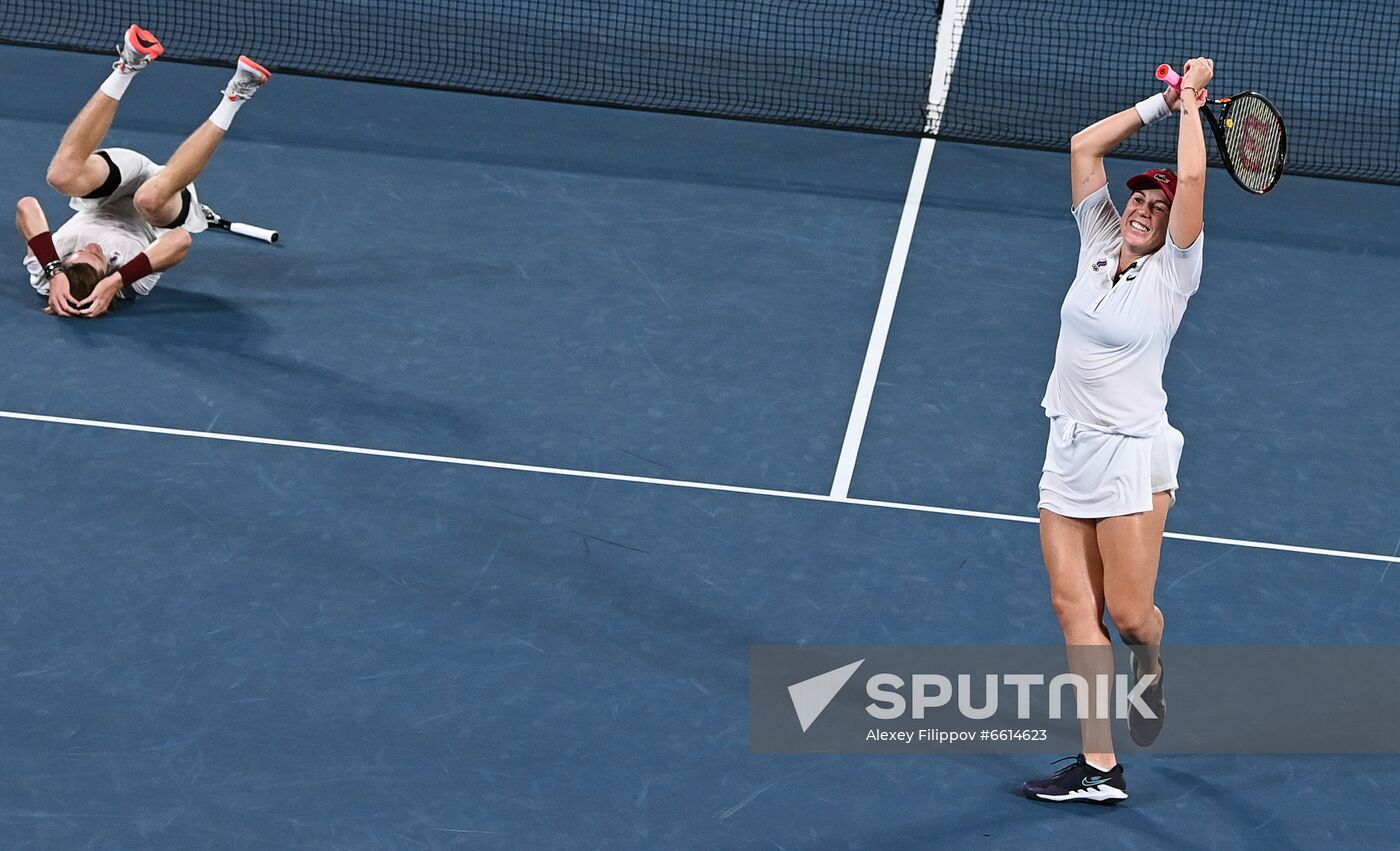 Japan Olympics 2020 Tennis Mixed Doubles Pavlyuchenkova/Rublev - Vesnina/Karatsev