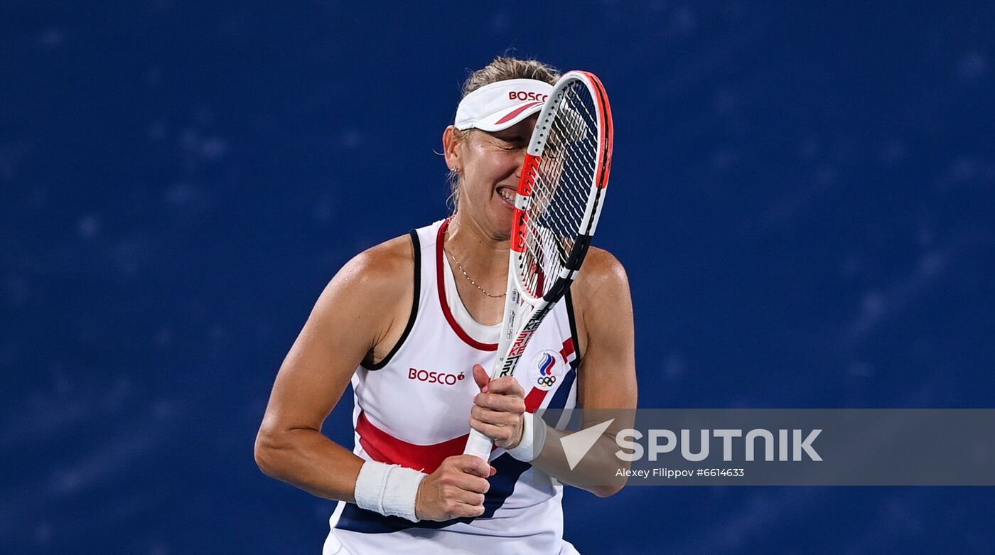 Japan Olympics 2020 Tennis Mixed Doubles Pavlyuchenkova/Rublev - Vesnina/Karatsev