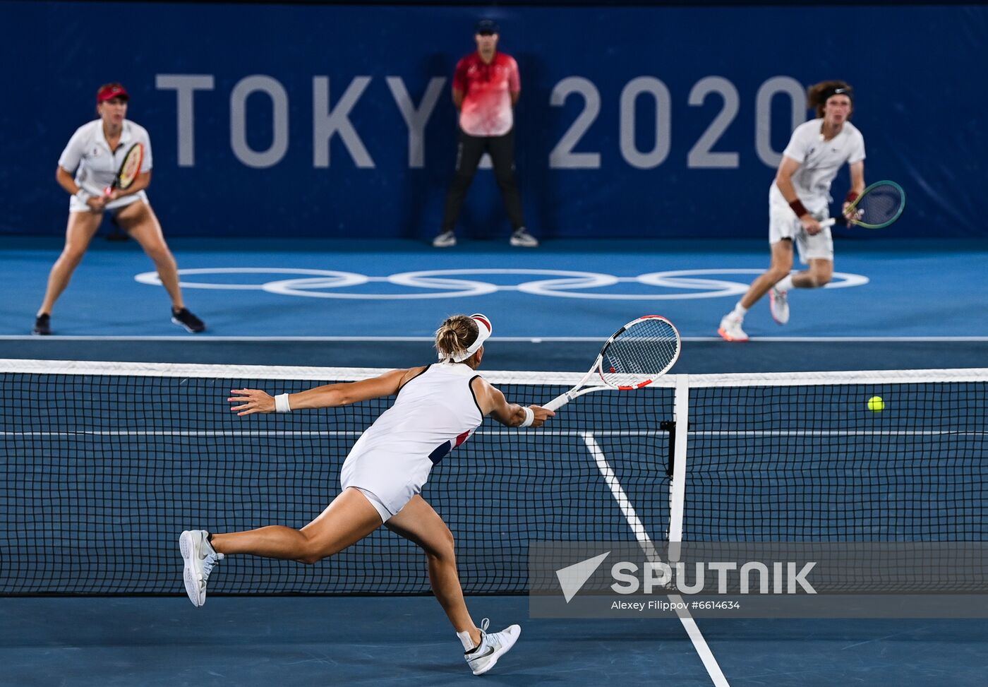 Japan Olympics 2020 Tennis Mixed Doubles Pavlyuchenkova/Rublev - Vesnina/Karatsev
