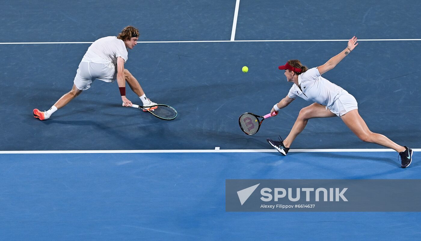 Japan Olympics 2020 Tennis Mixed Doubles Pavlyuchenkova/Rublev - Vesnina/Karatsev