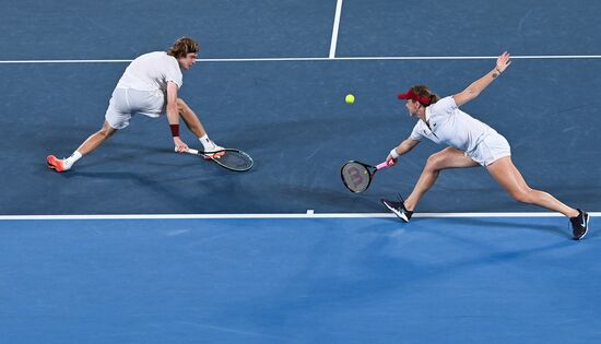 Japan Olympics 2020 Tennis Mixed Doubles Pavlyuchenkova/Rublev - Vesnina/Karatsev