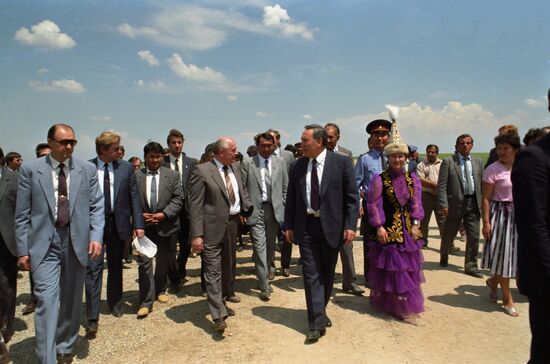 Mikhail Gorbachev's trip to Kazakhstan