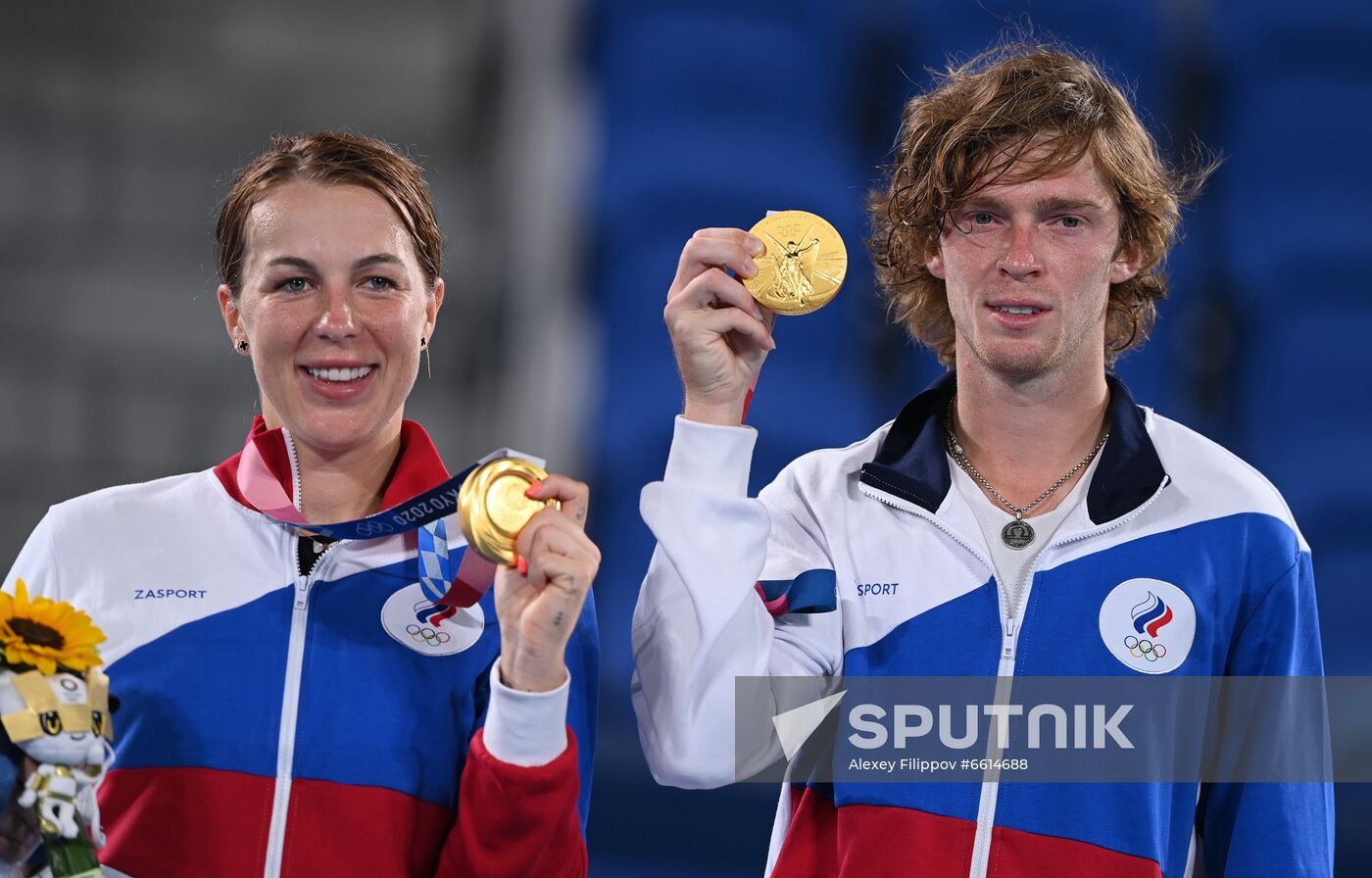 Japan Olympics 2020 Tennis Mixed Doubles Pavlyuchenkova/Rublev - Vesnina/Karatsev