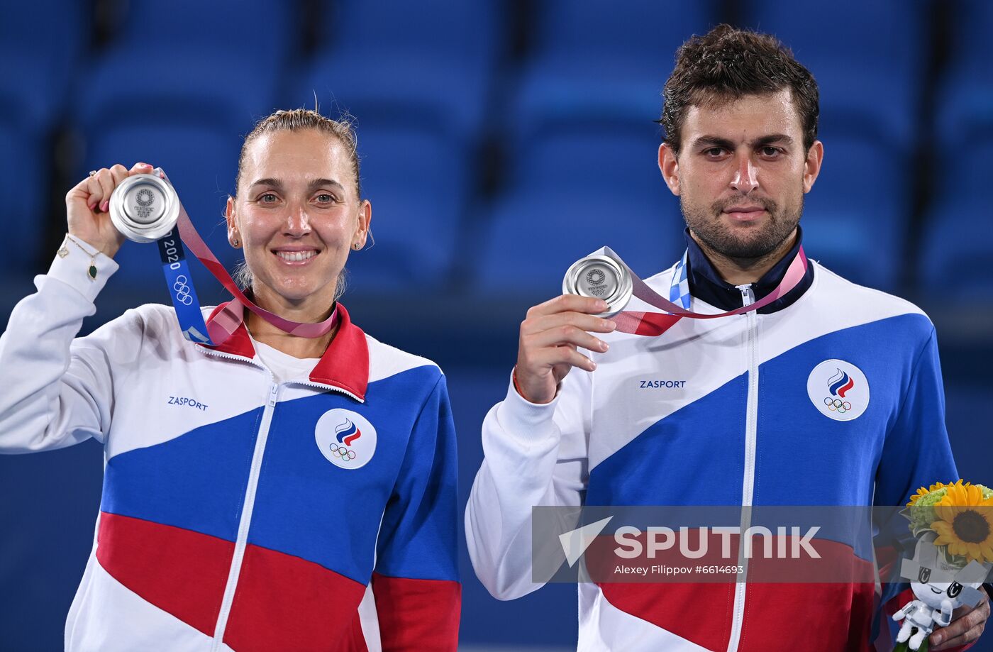 Japan Olympics 2020 Tennis Mixed Doubles Pavlyuchenkova/Rublev - Vesnina/Karatsev