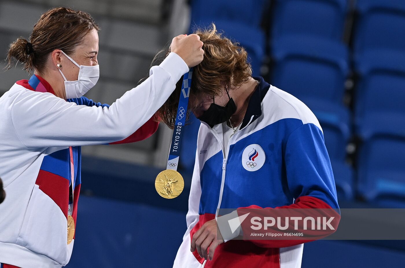 Japan Olympics 2020 Tennis Mixed Doubles Pavlyuchenkova/Rublev - Vesnina/Karatsev