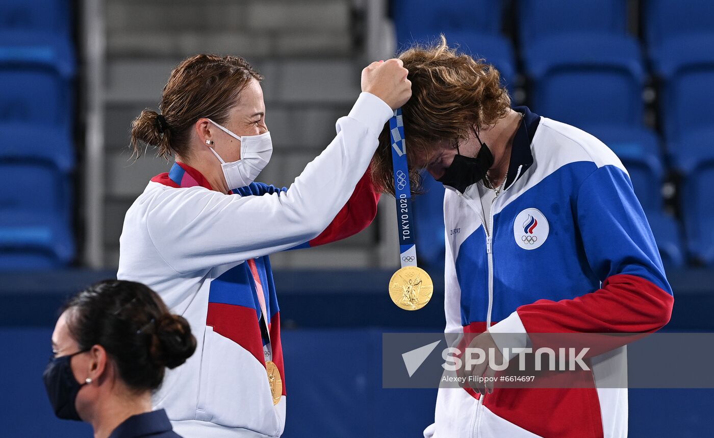 Japan Olympics 2020 Tennis Mixed Doubles Pavlyuchenkova/Rublev - Vesnina/Karatsev