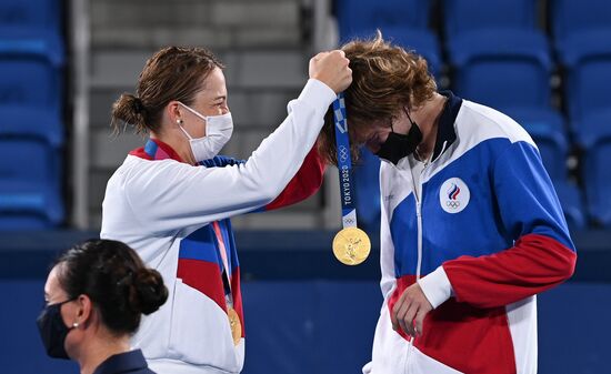 Japan Olympics 2020 Tennis Mixed Doubles Pavlyuchenkova/Rublev - Vesnina/Karatsev