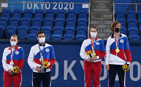 Japan Olympics 2020 Tennis Mixed Doubles Pavlyuchenkova/Rublev - Vesnina/Karatsev