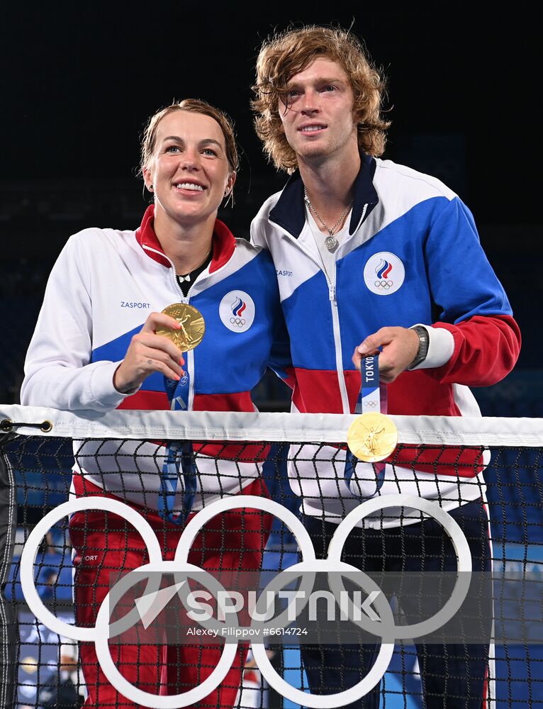 Japan Olympics 2020 Tennis Mixed Doubles Pavlyuchenkova/Rublev - Vesnina/Karatsev