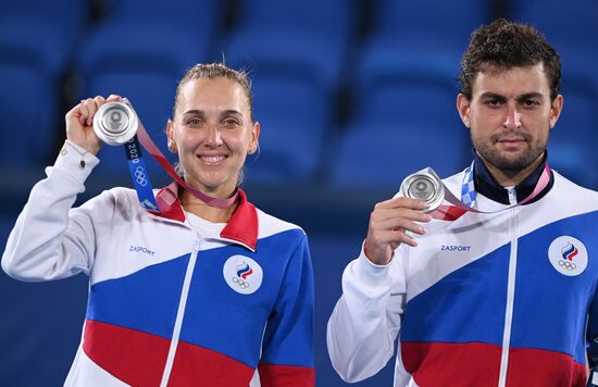 Japan Olympics 2020 Tennis Mixed Doubles Pavlyuchenkova/Rublev - Vesnina/Karatsev