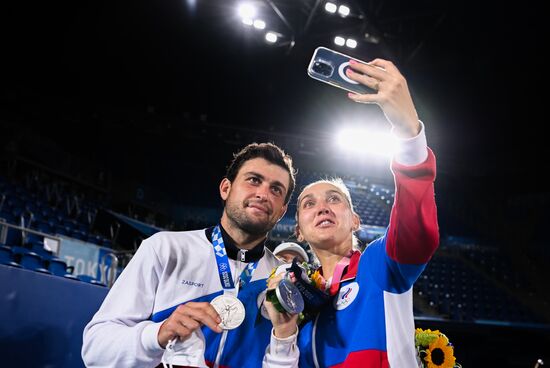 Japan Olympics 2020 Tennis Mixed Doubles Pavlyuchenkova/Rublev - Vesnina/Karatsev