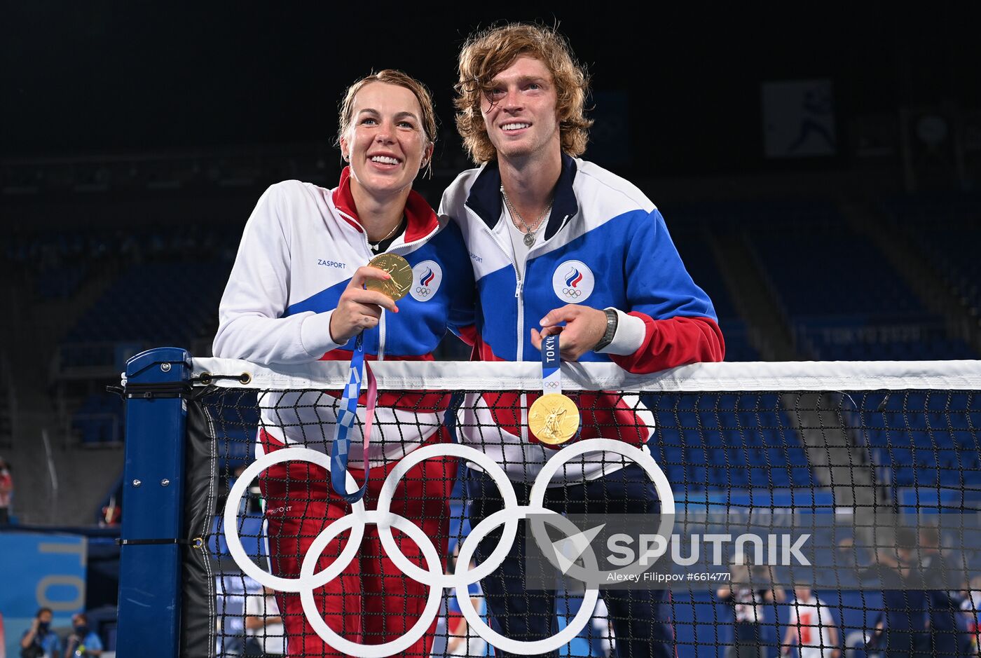 Japan Olympics 2020 Tennis Mixed Doubles Pavlyuchenkova/Rublev - Vesnina/Karatsev