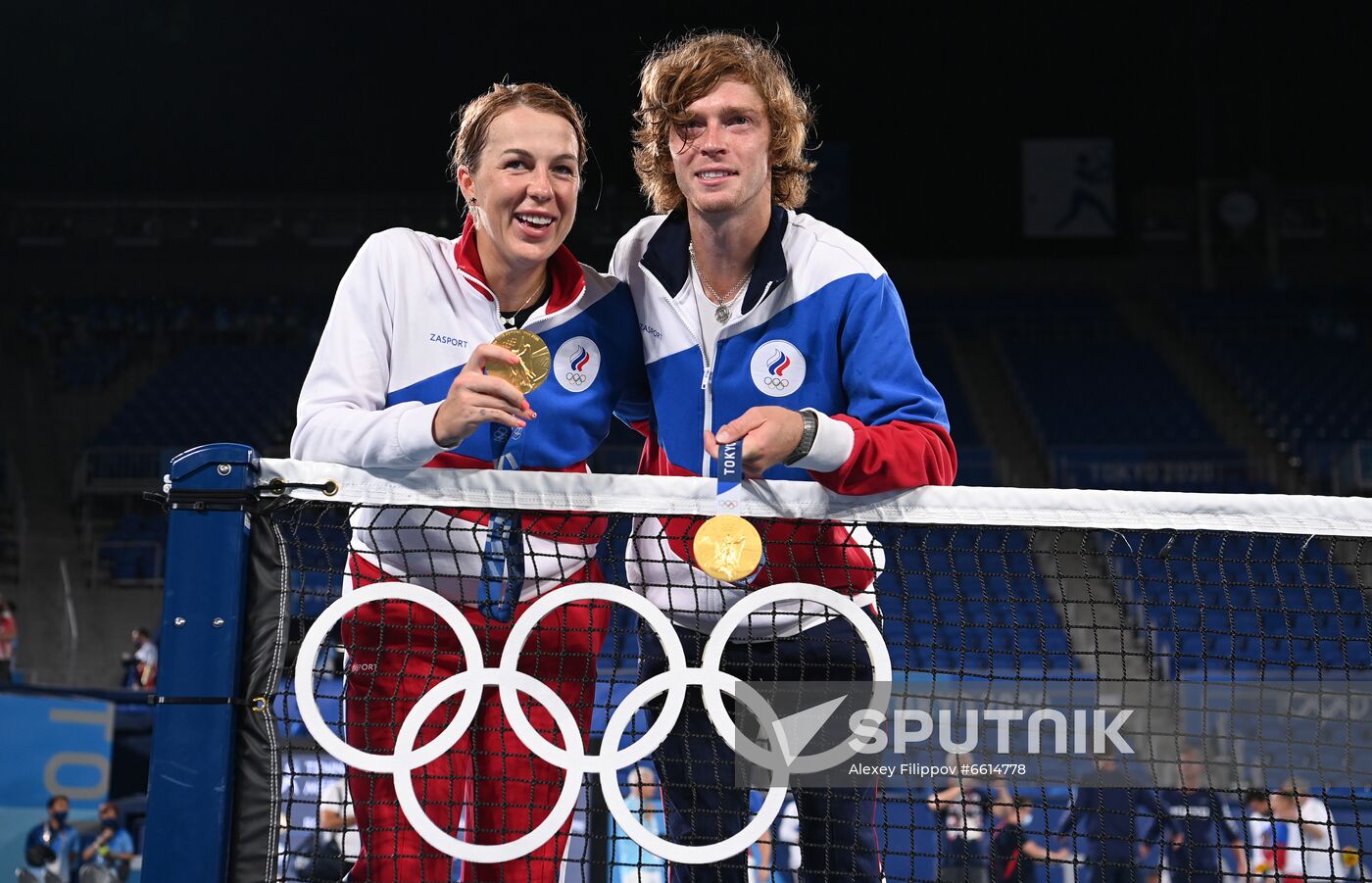 Japan Olympics 2020 Tennis Mixed Doubles Pavlyuchenkova/Rublev - Vesnina/Karatsev