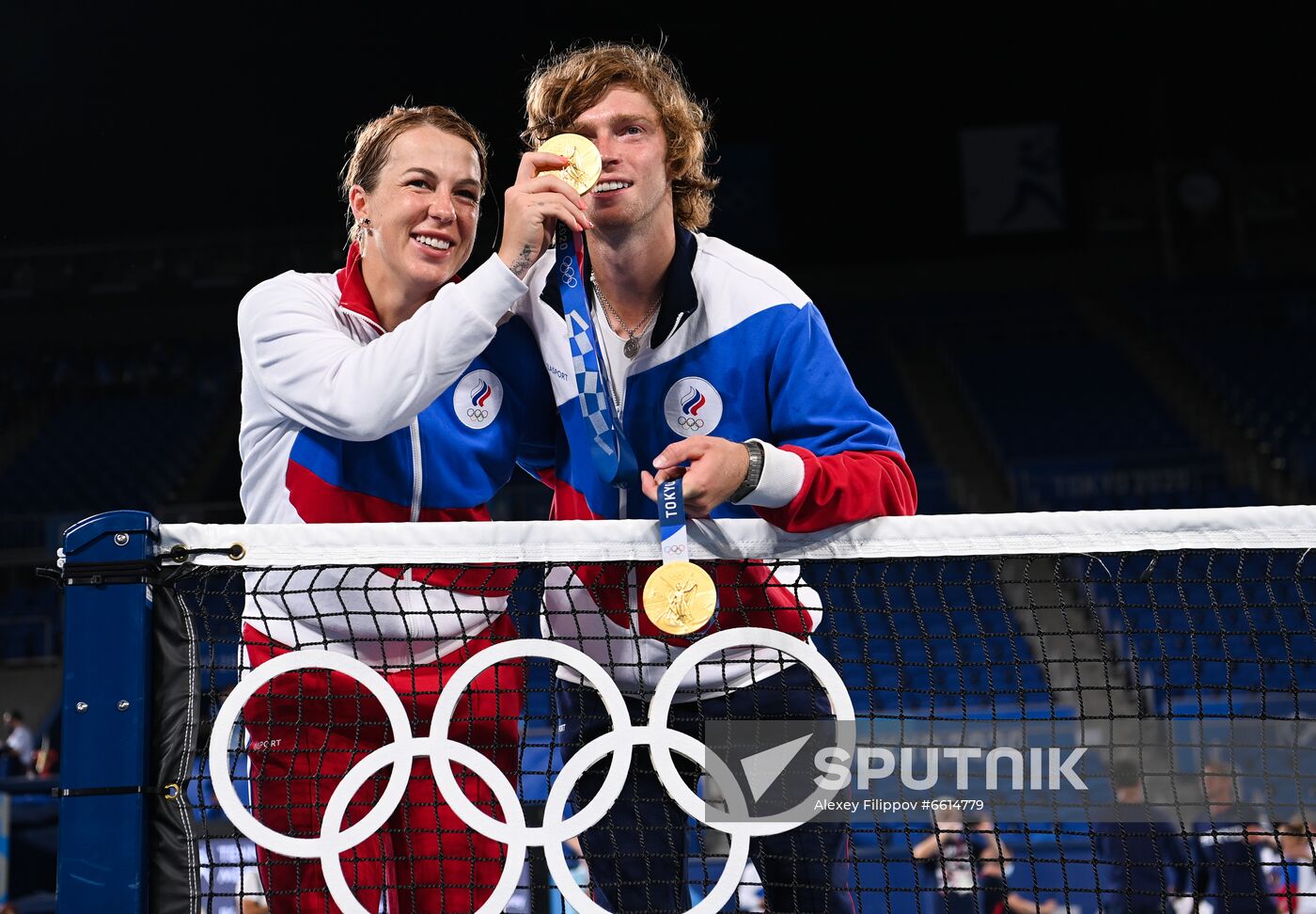 Japan Olympics 2020 Tennis Mixed Doubles Pavlyuchenkova/Rublev - Vesnina/Karatsev