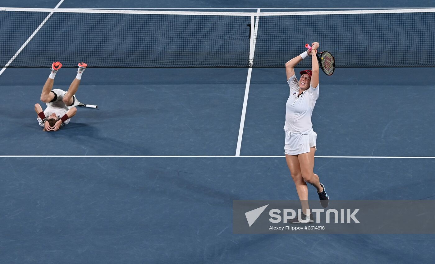 Japan Olympics 2020 Tennis Mixed Doubles Pavlyuchenkova/Rublev - Vesnina/Karatsev