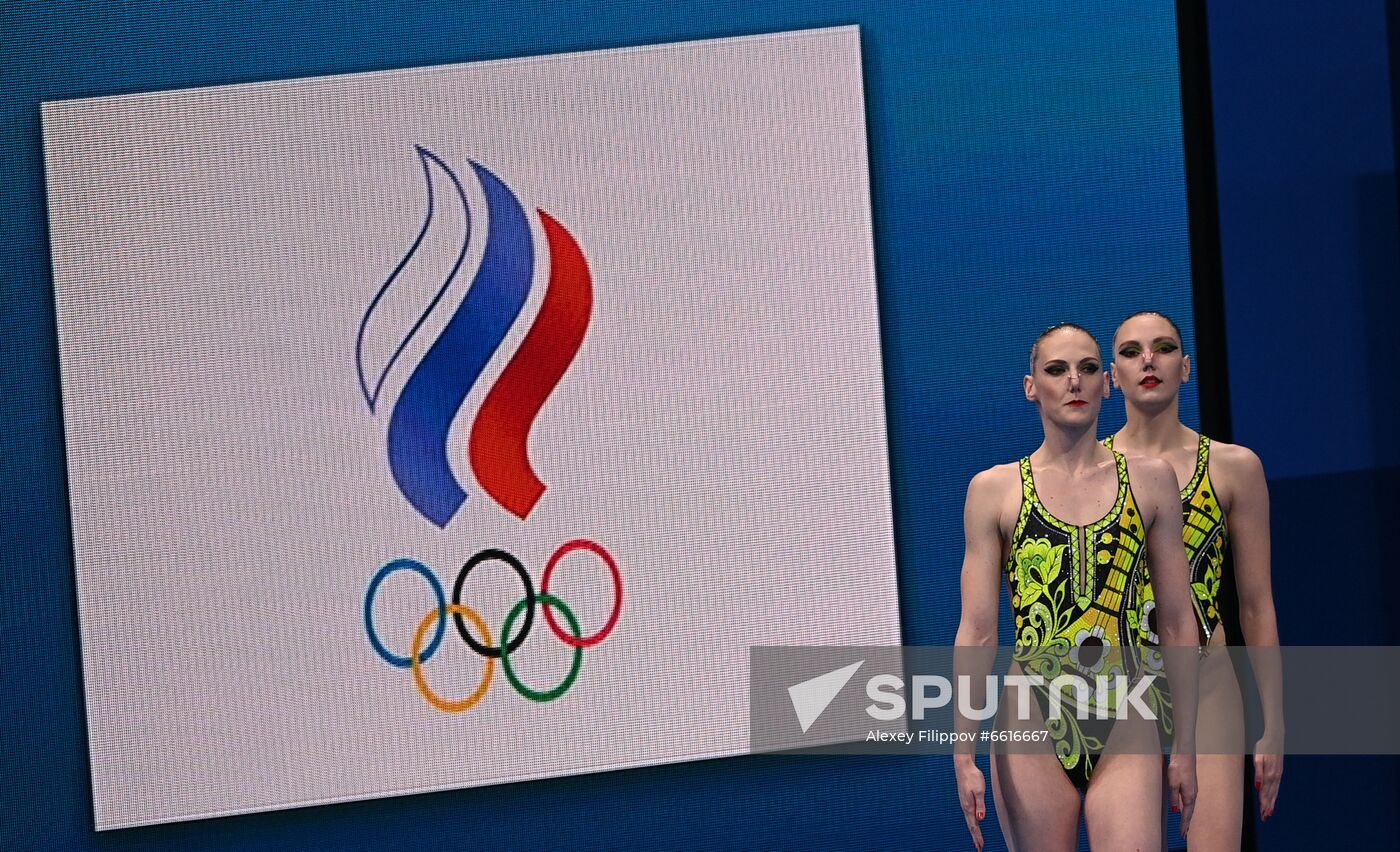 Japan Olympics 2020 Artistic Swimming Duet Technical Routine