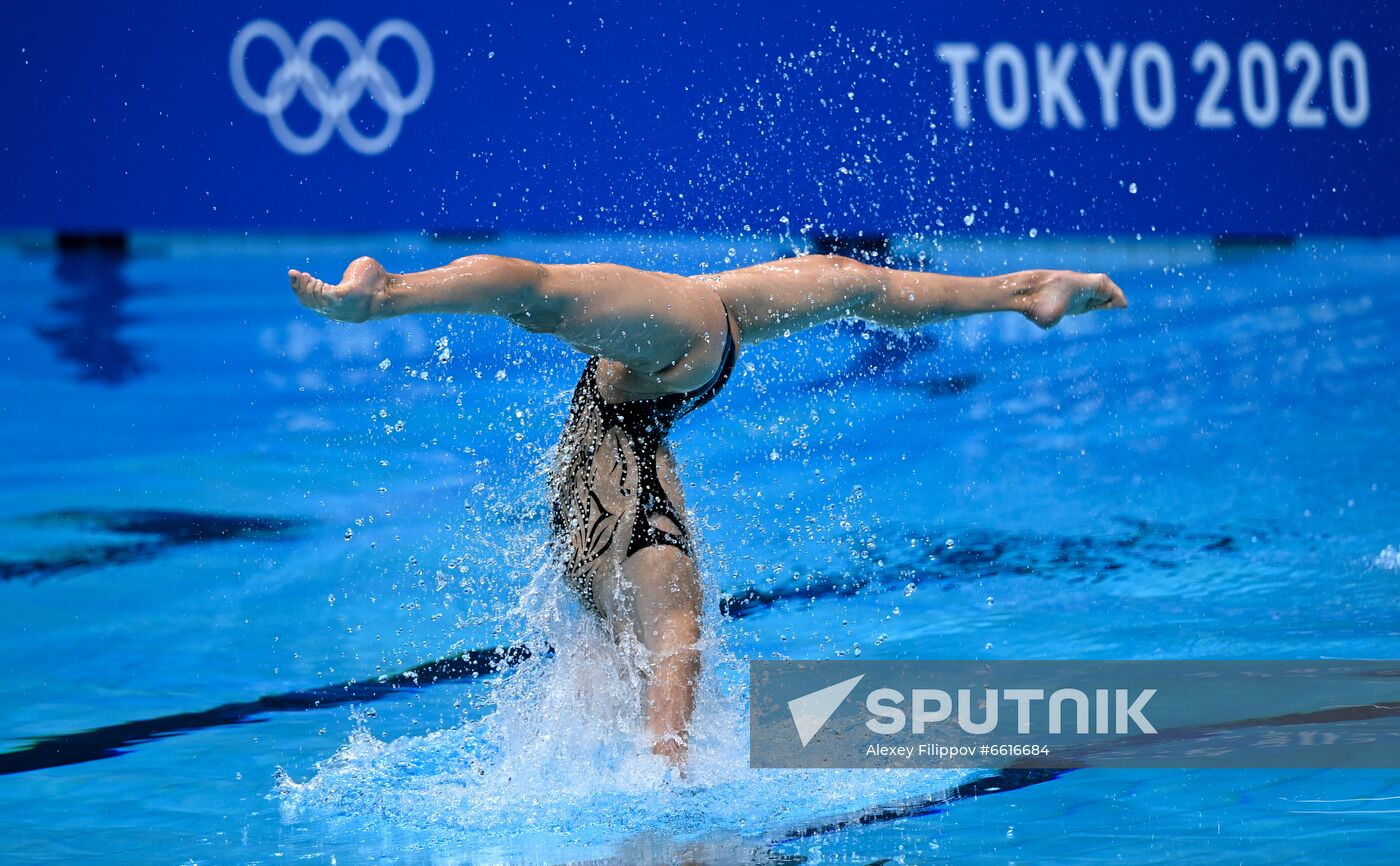 Japan Olympics 2020 Artistic Swimming Duet Technical Routine