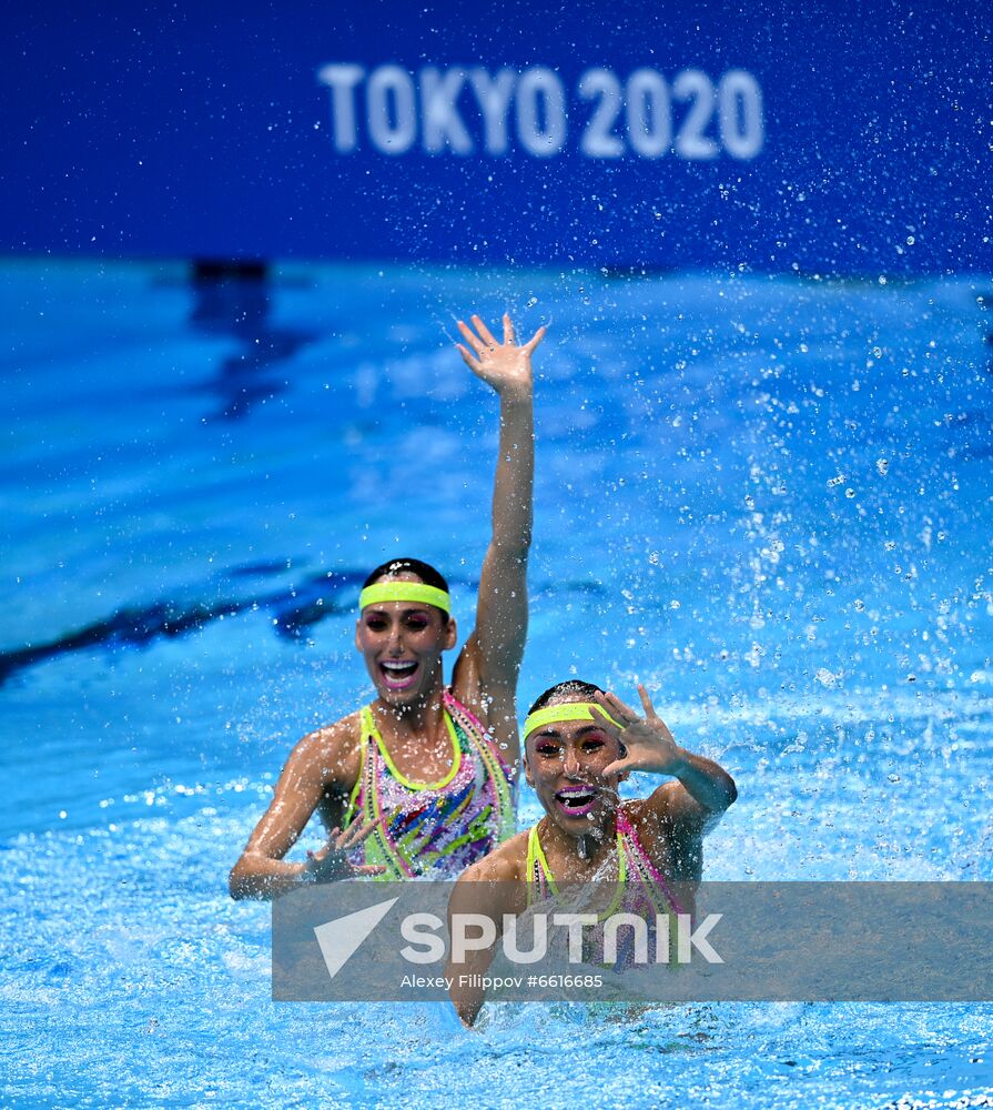 Japan Olympics 2020 Artistic Swimming Duet Technical Routine