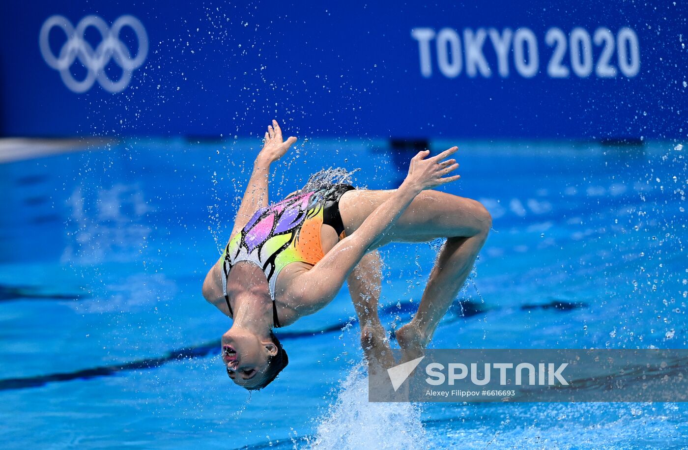 Japan Olympics 2020 Artistic Swimming Duet Technical Routine