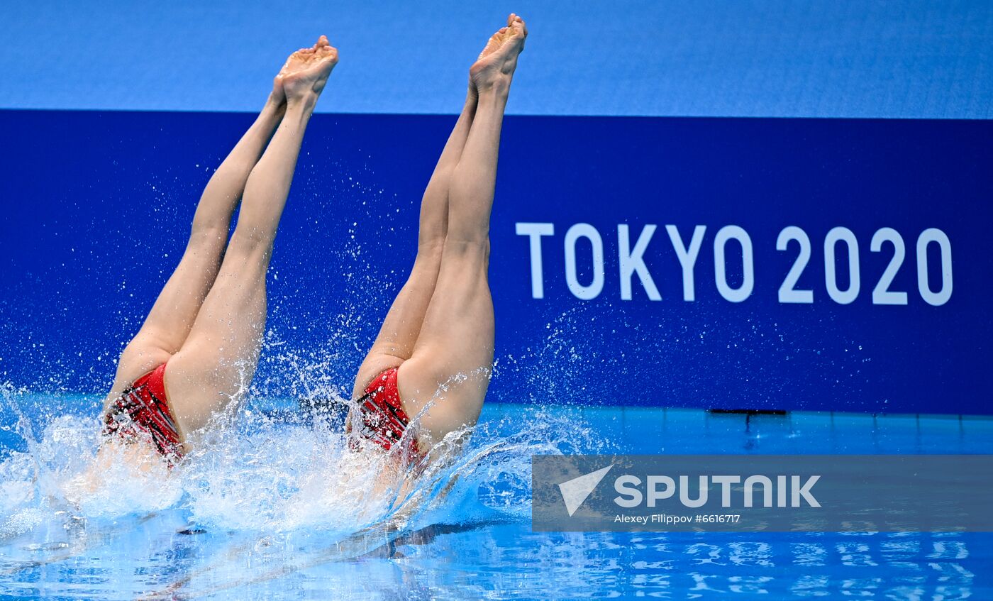 Japan Olympics 2020 Artistic Swimming Duet Technical Routine