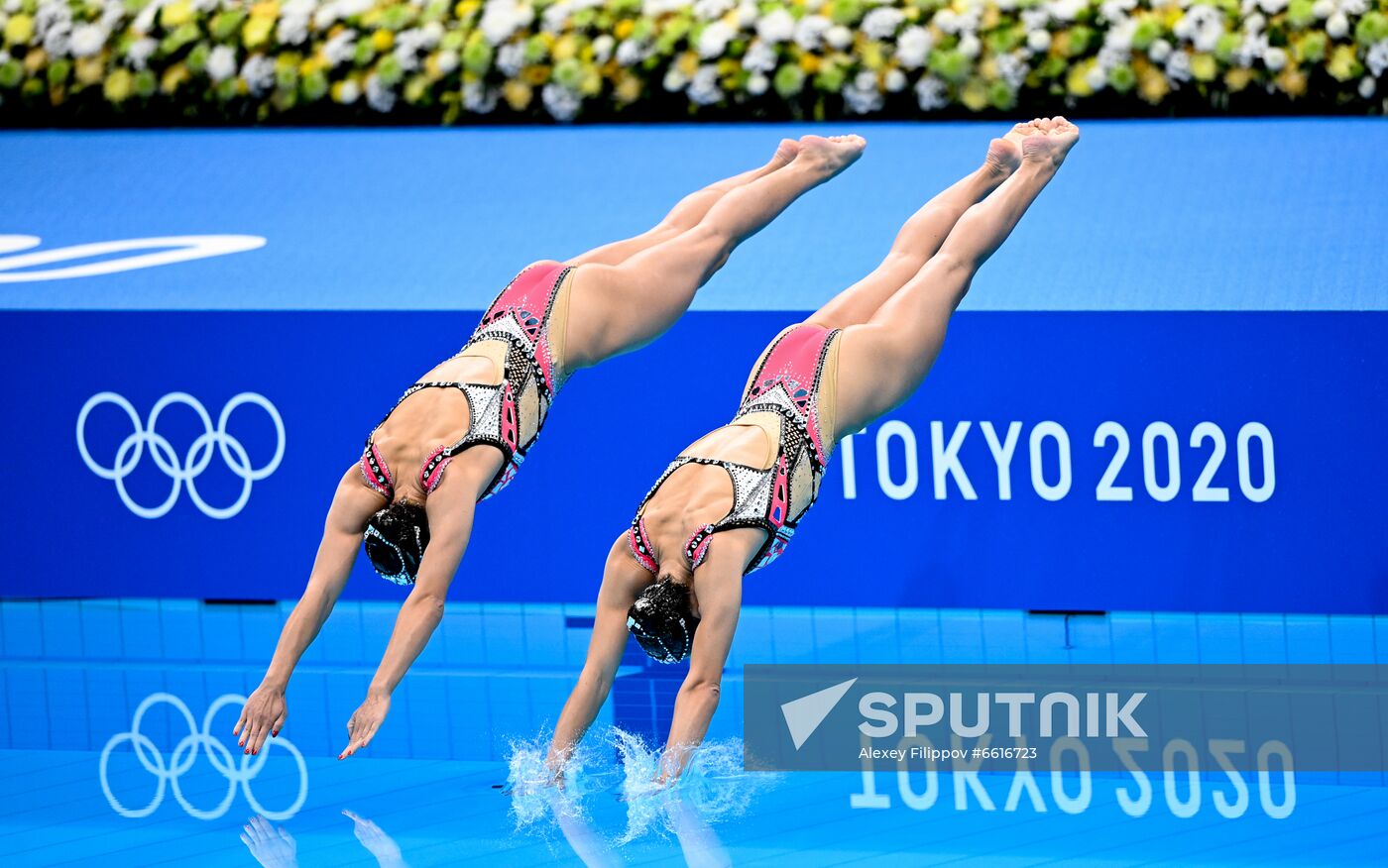 Japan Olympics 2020 Artistic Swimming Duet Technical Routine