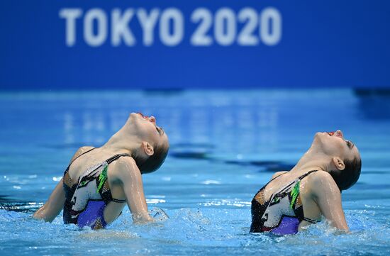 Japan Olympics 2020 Artistic Swimming Duet Free Routine