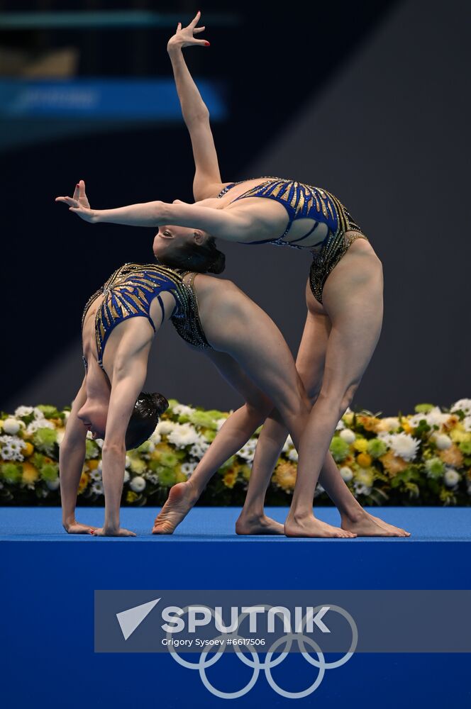 Japan Olympics 2020 Artistic Swimming Duet Free Routine