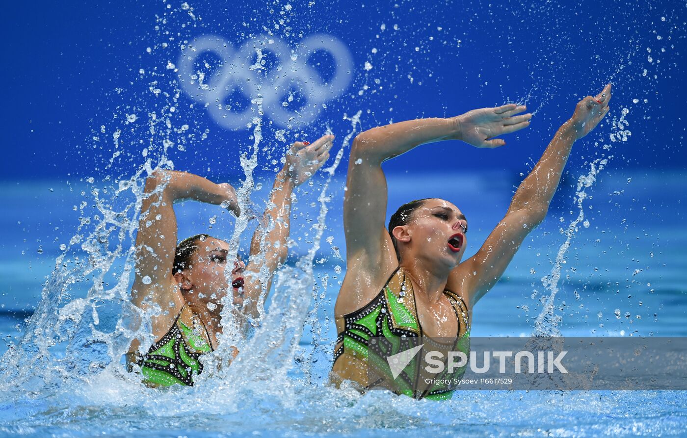 Japan Olympics 2020 Artistic Swimming Duet Free Routine