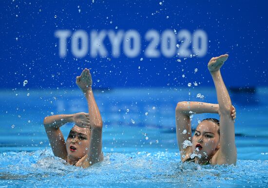 Japan Olympics 2020 Artistic Swimming Duet Free Routine