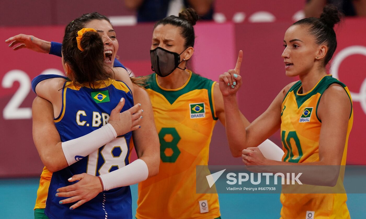 Japan Olympics 2020 Volleyball Women Brazil - ROC