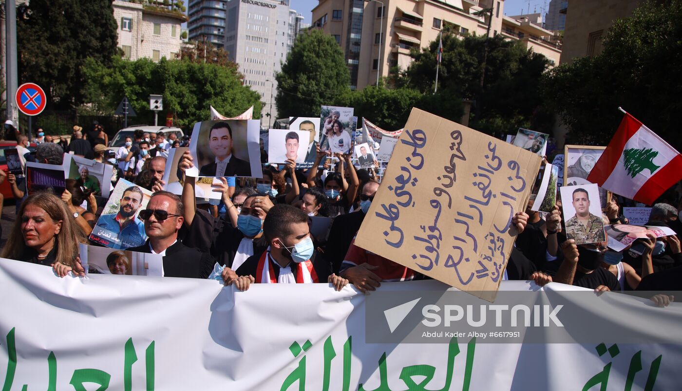 Lebanon Blast Anniversary Protest