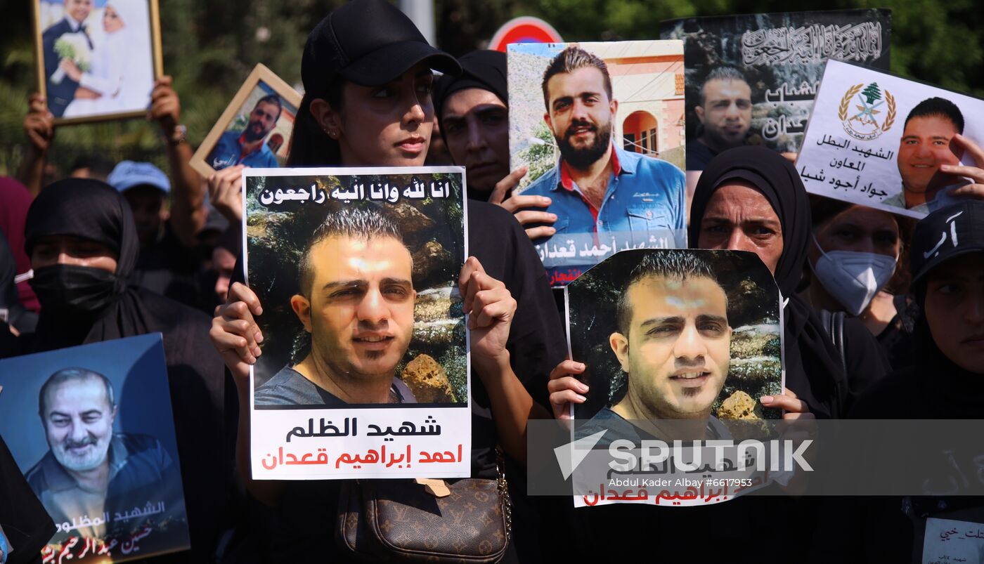Lebanon Blast Anniversary Protest
