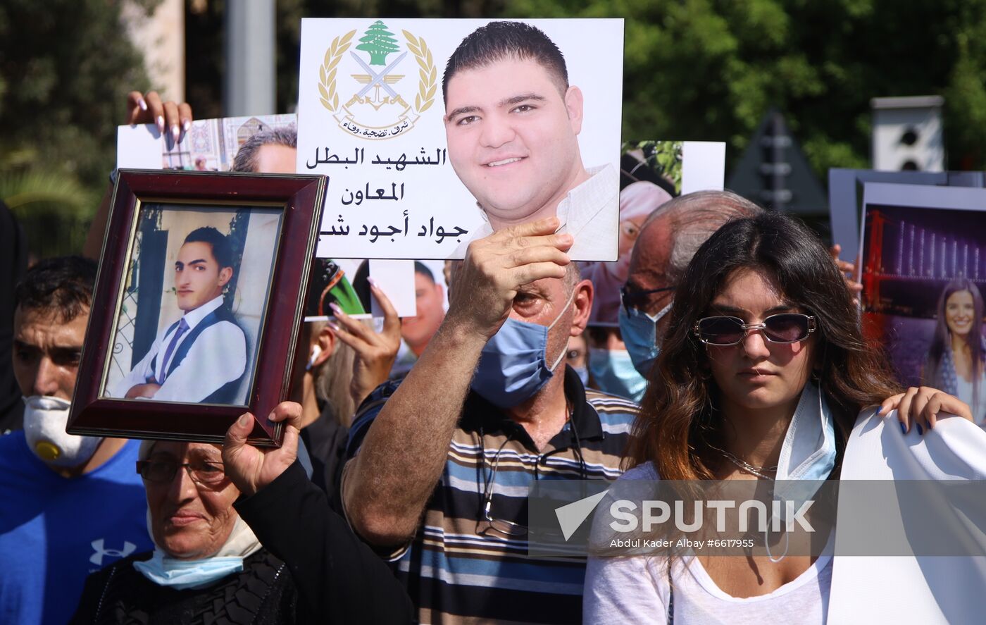 Lebanon Blast Anniversary Protest