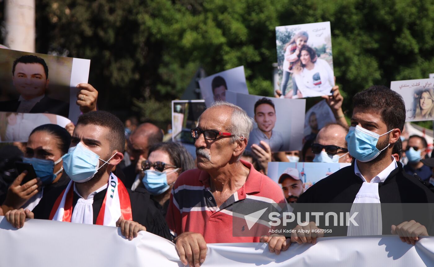 Lebanon Blast Anniversary Protest