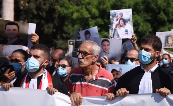 Lebanon Blast Anniversary Protest