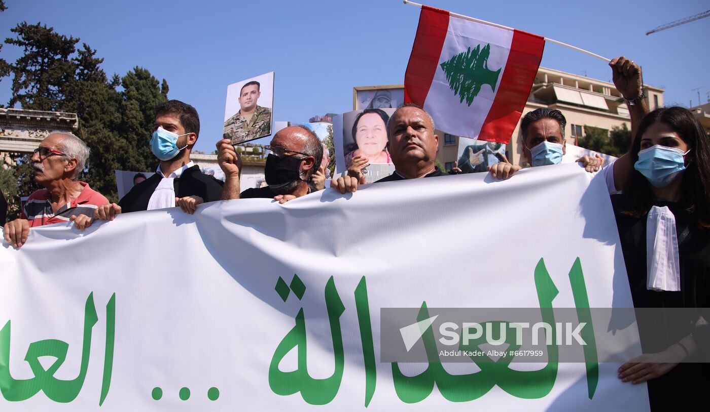 Lebanon Blast Anniversary Protest