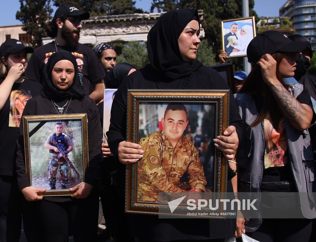 Lebanon Blast Anniversary Protest