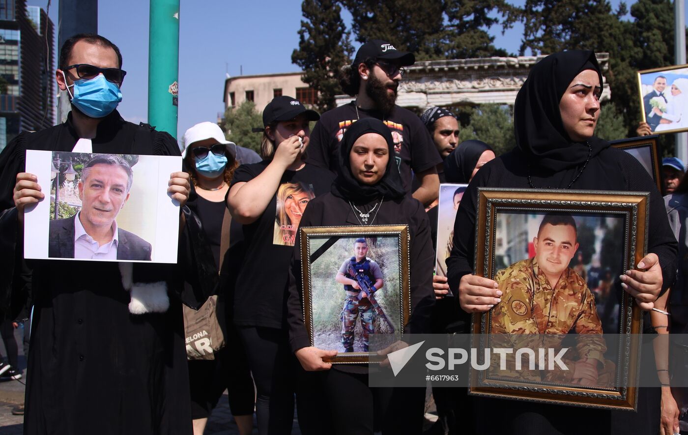 Lebanon Blast Anniversary Protest