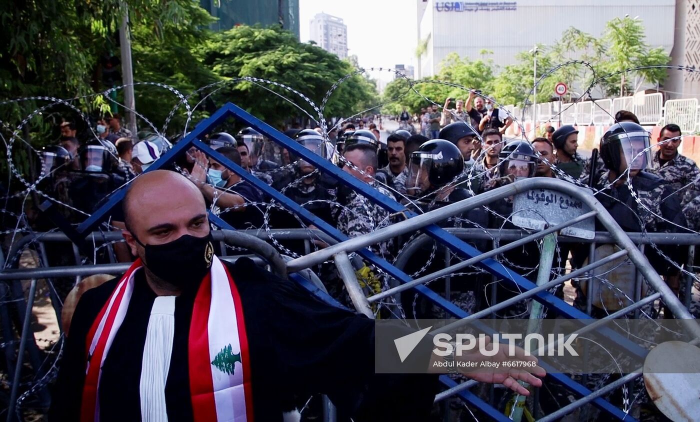 Lebanon Blast Anniversary Protest
