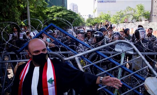 Lebanon Blast Anniversary Protest