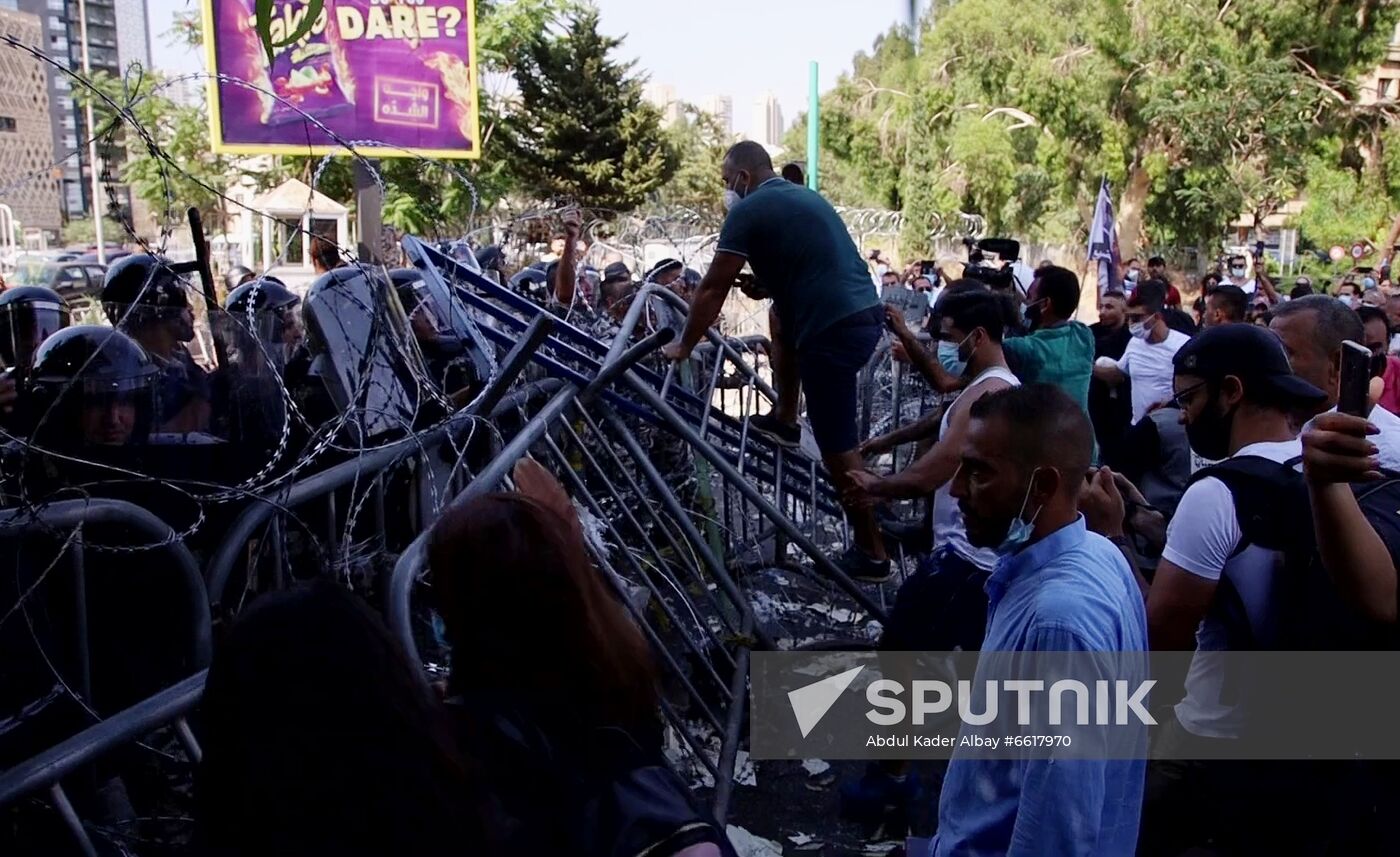 Lebanon Blast Anniversary Protest
