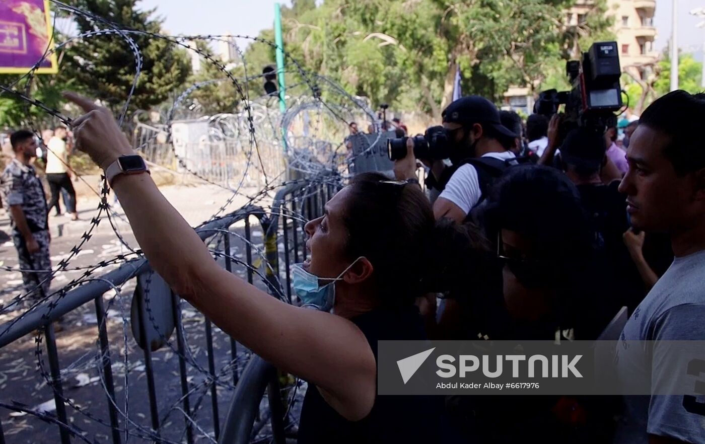 Lebanon Blast Anniversary Protest
